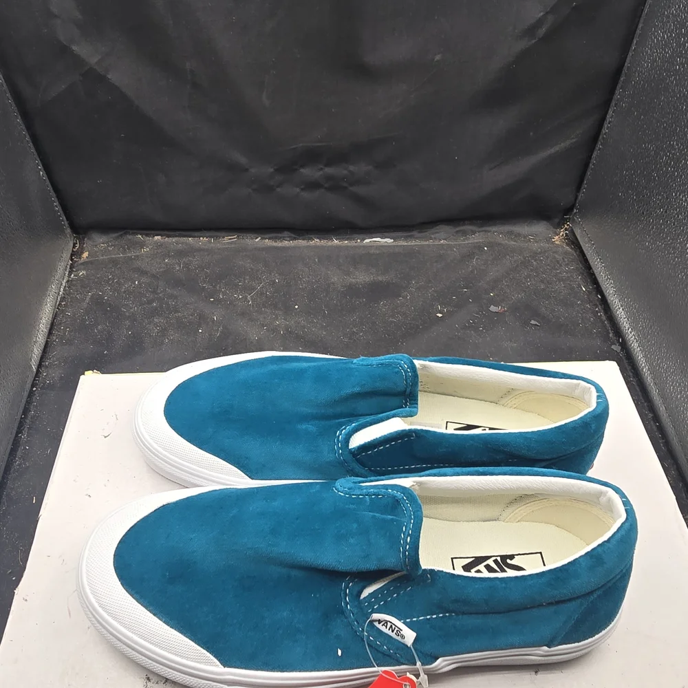 Vans Blue‎ and White Classic Slip-On Shoes